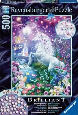 Ravensburger Unicorn In The Glittery Forest Jigsaw Puzzle (500 Pieces)