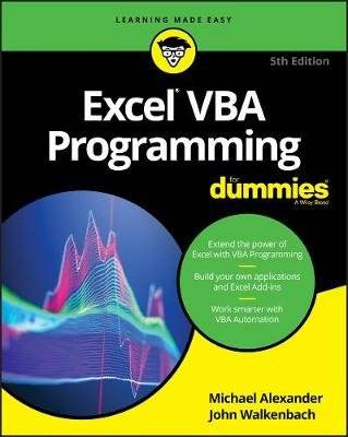 Excel VBA Programming For Dummies (Paperback, 5th Edition)