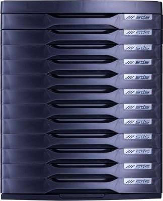 SDS 12 Drawer Desk Filing System (Charcoal)