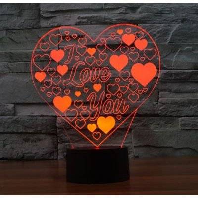 LED Night Lamp - Full of Hearts picture