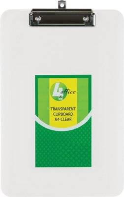 Trefoil 4 Office A4 Transparent Clipboard (Clear)