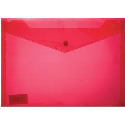 Treeline A5 PVC Carry Folder with Stud - Red (180 micron)(12 Pack)