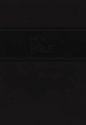 NKJV, Reference Bible, Compact, Large Print, Leathersoft, Black, Red Letter Edition (Leather / fine