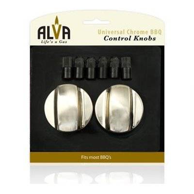 Alva Chrome Universal Control Knob Set (Silver)