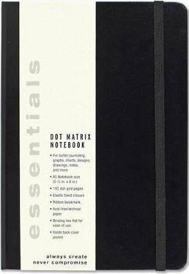 Esstentials Large Black Dot Matrix Notebook (Diary, Journal) (Hardcover)