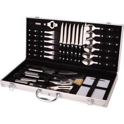 Oztrail Stainless Steel Cutlery & BBQ Set (26 Piece)