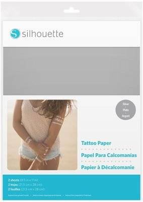 Temporary Tattoo Paper Silhouette Cameo (Silver) picture