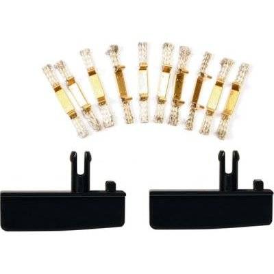 Carrera 8 Contact Brushes + 2 Black Guide Keels (Standard)