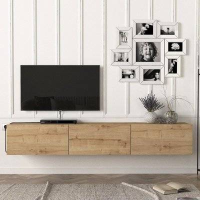 Homemark Armoire's Damla Floating TV Stand (Walnut)