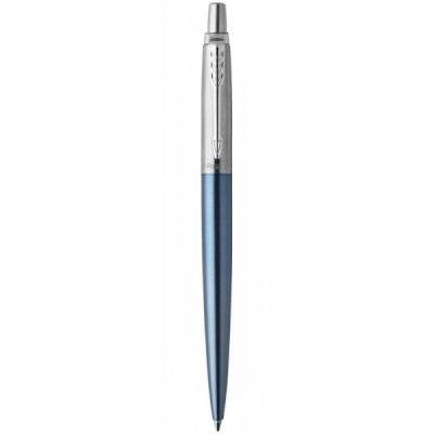 Parker Jotter Medium Nib Ballpoint Pen (Waterloo Blue with Chrome Trim)(Blue Ink) - Presented in a G