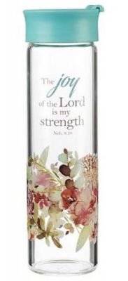 The Joy Of The Lord Is My Strength Glass Water Bottle (591ml)