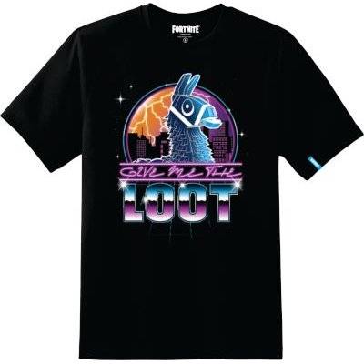 Fortnite Give Me The Loot Teen Boys T-Shirt (Black)(15-16)