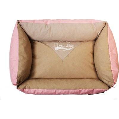 Dog's Life Vintage Lounger Waterproof Summer Bed (Pink)