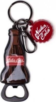 Fallout Metal Nuka-Cola Bottle Keychain (Black)