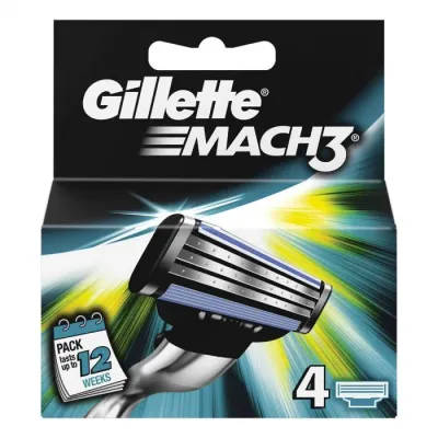 Gillette Mach3 Replacement Razor Cartridges (4's) picture