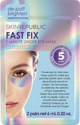 Skin Republic Fast Fix 5 Minute De-Puff and Brighten Under Eye Mask Sheet (2 Pairs)(6ml)
