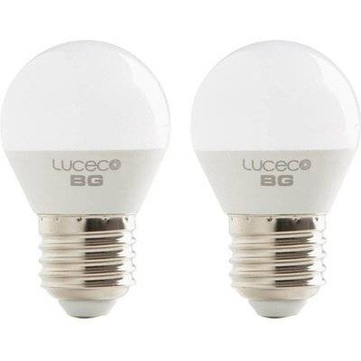 Luceco B45 Classic 3W Non-Dimmable LED Mini Globes - E27 Screw (2700K Warm White)(2 Pack)