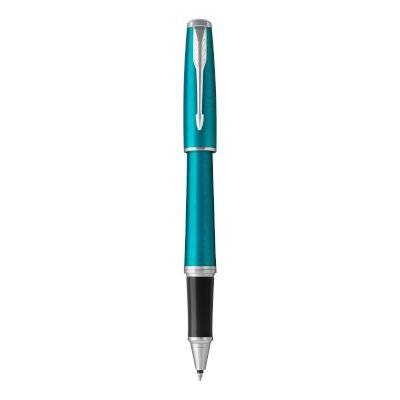 Parker Urban Fine Nib Rollerball Pen (Vibrant Blue with Chrome Trim)(Black Ink) - Presented in a Gif