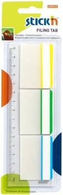 Stick N Repositionable Filing Tab (37x50mm)(3 Framed Colours)(Box of 12)