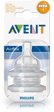 Philips AVENT Airflex Fast Flow Silicone Teat (6 Months and Older)(2 Pack) picture