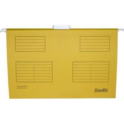 Bantex B3470 Suspension Files (Foolscap)(Yellow)(25 Pack)