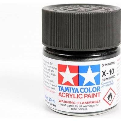 Tamiya X-10 Acrylic Paint (Gun Metal)