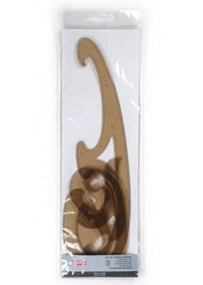 Koh-I-Noor Set of French Curves 3 Brown picture