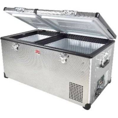 SnoMaster 96L 12/220 Volt Dual Compartment Stainless Steel Fridge/Freezer (AC/DC)