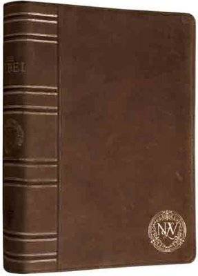 NLV Grootdruk Met Duimgrepe (Ligbruin) (Afrikaans, Large print, Leather / fine binding)