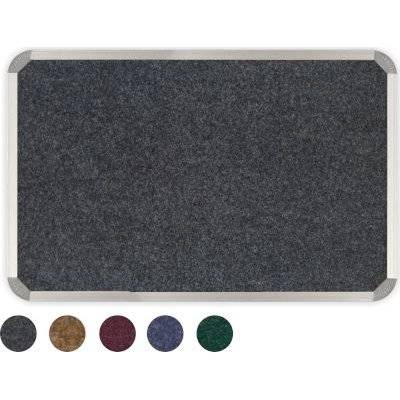 Parrot Carpet Bulletin Board with Aluminium Frame (1800mm x 1200mm)(Laurel/Grey)