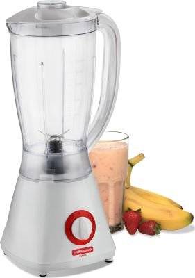 Mellerware Sylvio - Plastic Jug Blender with Coffee Mill and 4 Metal Straws (1.5L)(500W)(White) picture