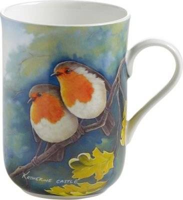 Maxwell & Williams Birds of the World Katherine Castle Mug - Robins (300ml)