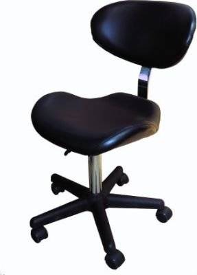Stool with Gas Lift & Back Rest (Fly Seat) (Black) picture