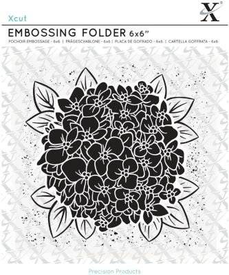 Xcut Embossing Folder Full Bloom Hydrangea (6x6)