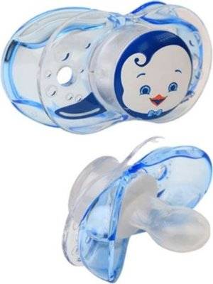 Raz Baby Keep-It-Kleen Penguin Pacifier (Blue) picture