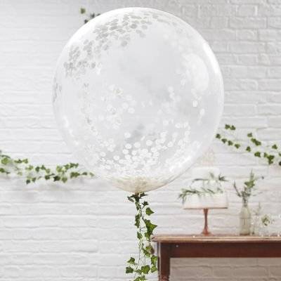 Beautiful Botanics - Confetti Balloons XL (White) (3 Pack)