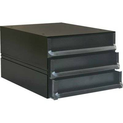 Bantex Texo Modular 3 Drawer Storage System (Black)