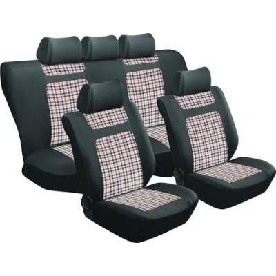 Stingray Tartan Gingham Car Seat Cover Set (11 Piece) (Beige) picture