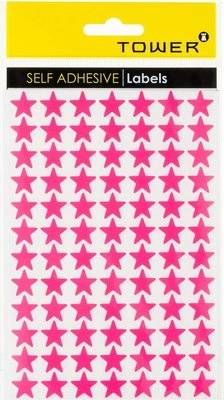 Tower Stars (Fluorescent Pink)(175 Labels)