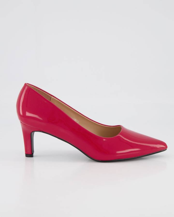 Jada Footwear Kitten Heel Court - Cherry Red (5)