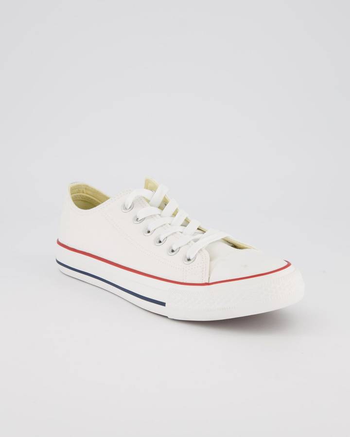 Soviet Viper Basic Canvas Low Cut Lace Up - White (7)