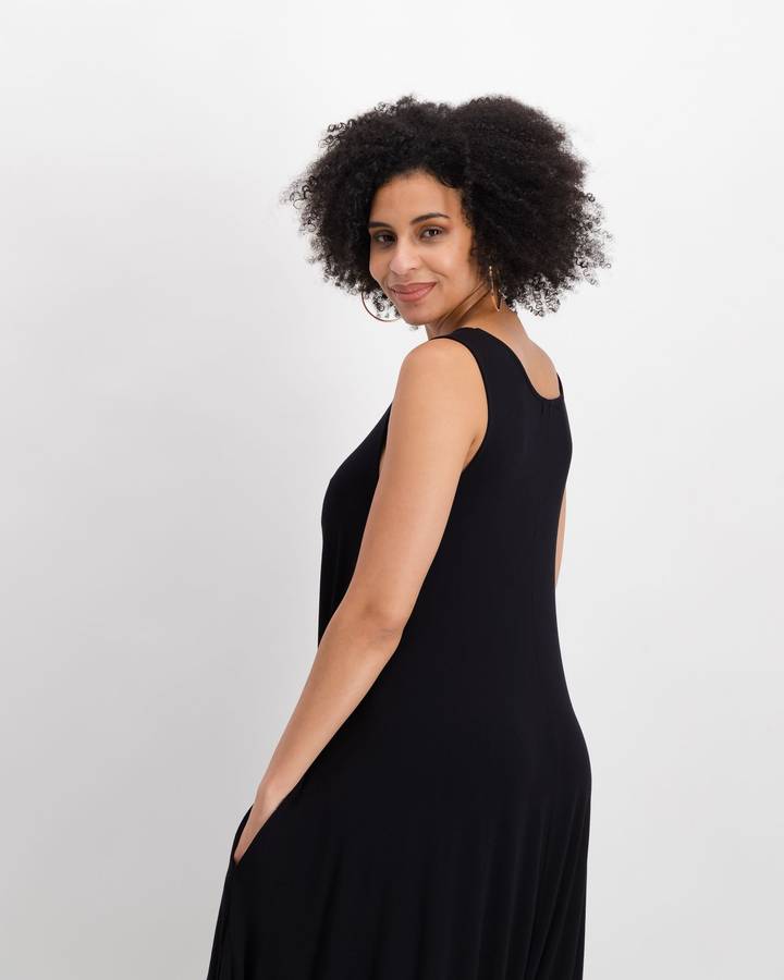 Style Mode Jumpsuit With Pockets - Black (L)