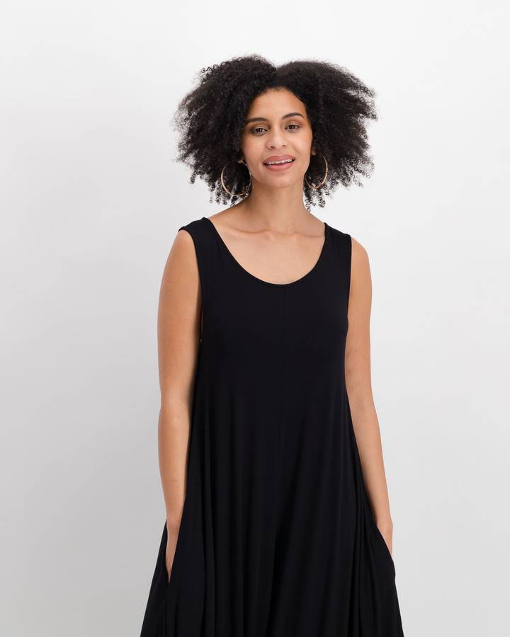 Style Mode Jumpsuit With Pockets - Black (L)