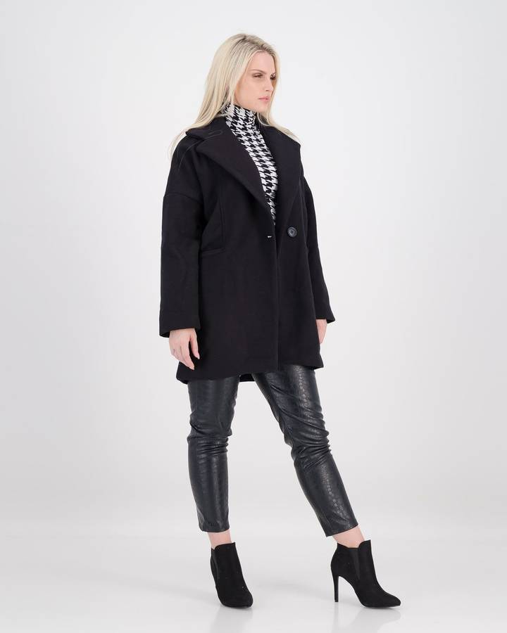 LaMode Cacoon Coat - Black (M)