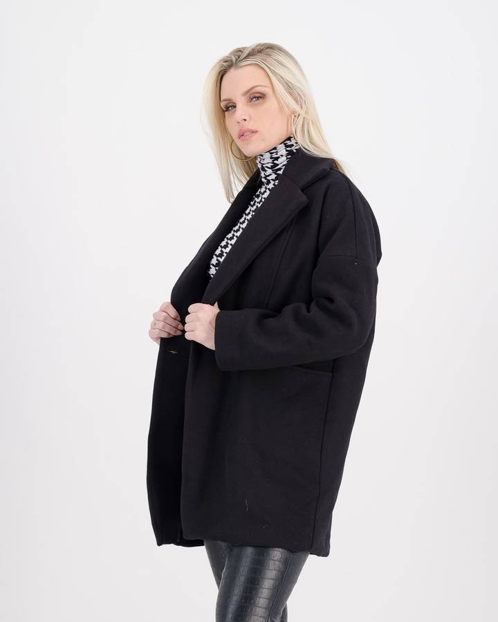 LaMode Cacoon Coat - Black (M)