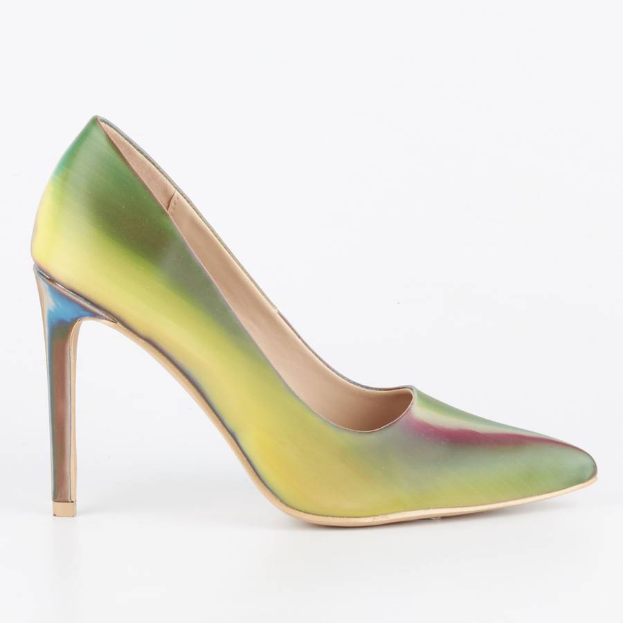 Miss Black Threedee Stiletto Court - Green (8)