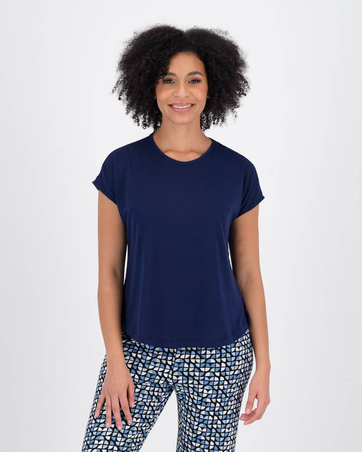 Rue21 Sleep T-Shirt & Shorts PJ Set - Navy (M)