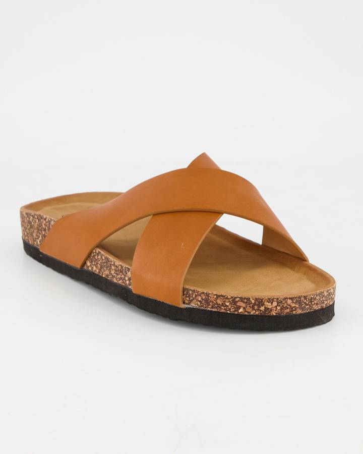 Jada Footwear Cross-over Slide - Tan (6)