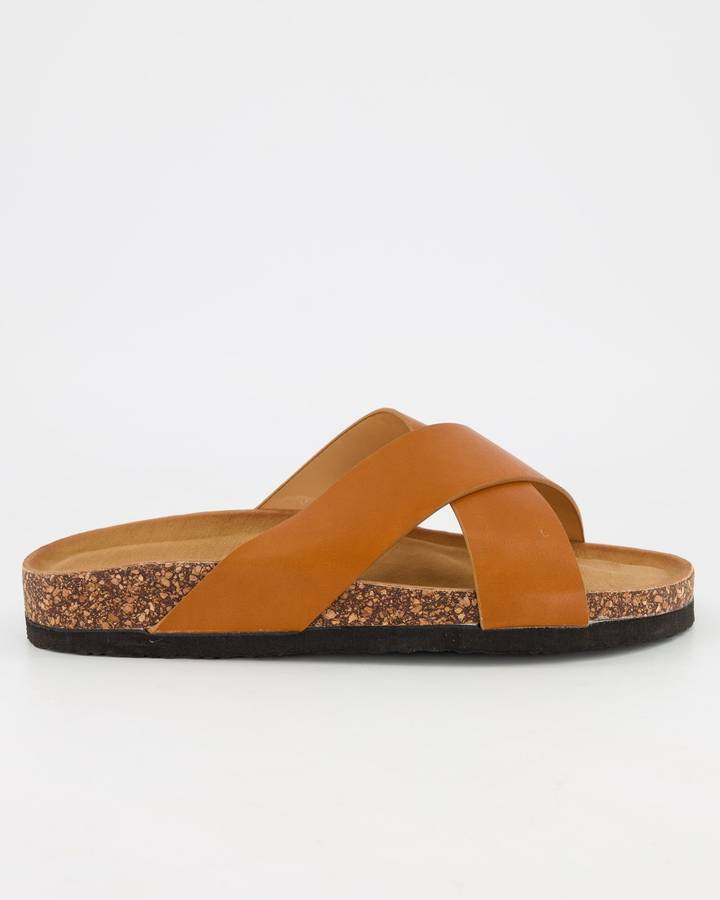 Jada Footwear Cross-over Slide - Tan (6)