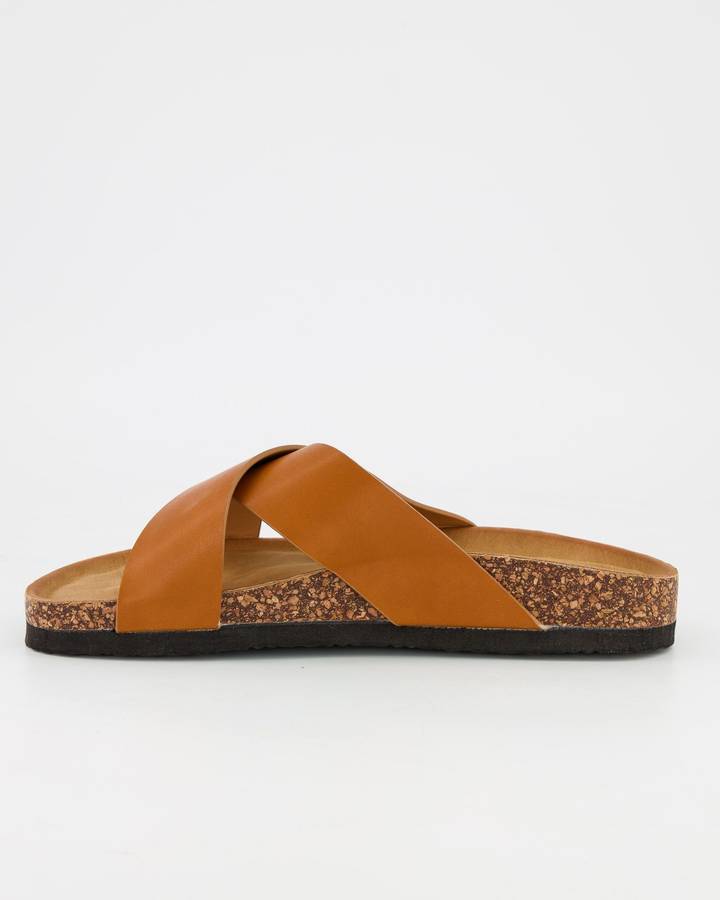 Jada Footwear Cross-over Slide - Tan (6)
